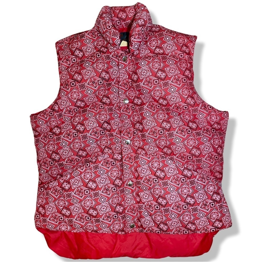 Vintage 80s Sears Paisley Print Puffer Vest